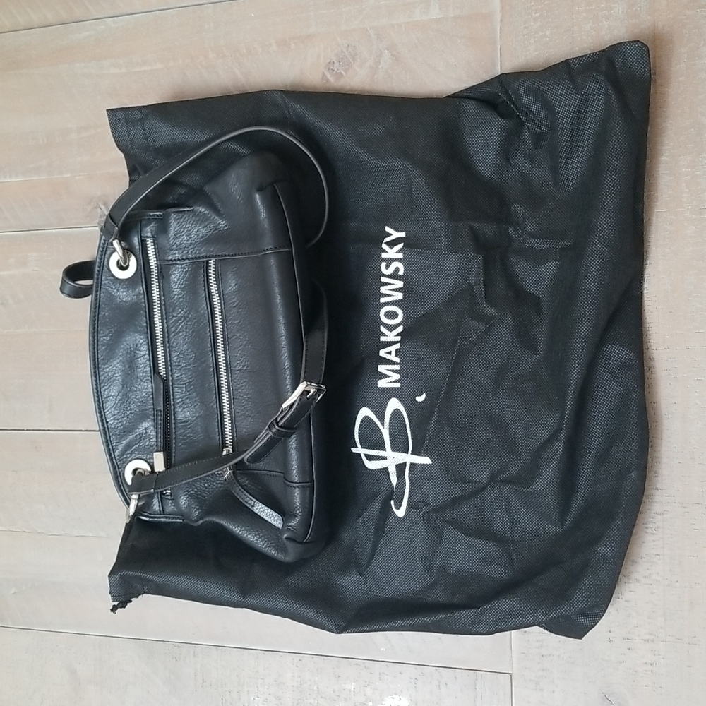 B Makowsky leather crossbody bag